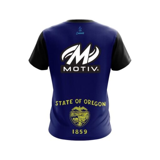 Motiv Oregon Flag CoolWick Bowling Jersey - Image 2