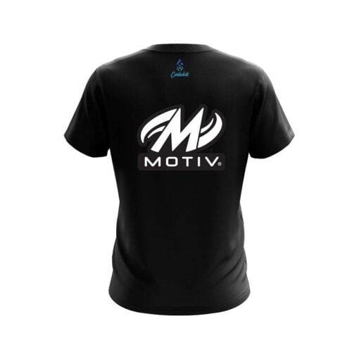 Motiv Plain Black CoolWick Bowling Jersey - Image 2