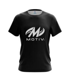 Motiv Plain Black CoolWick Bowling Jersey