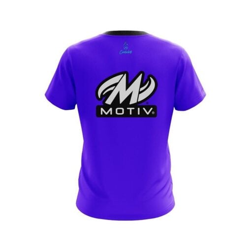 Motiv Plain Purple CoolWick Bowling Jersey - Image 2