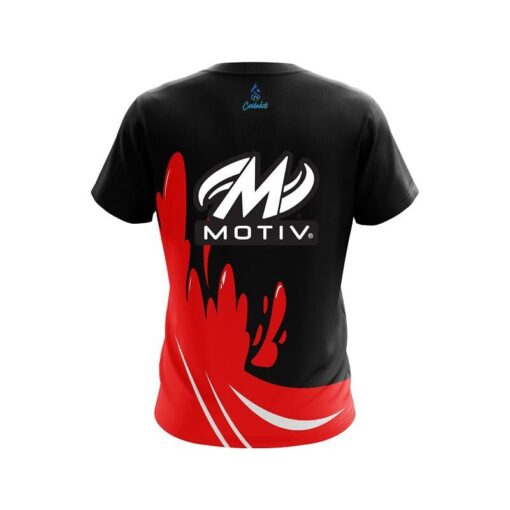 Motiv Red Splash CoolWick Bowling Jersey - Image 2