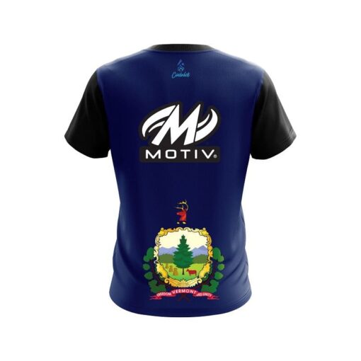 Motiv Vermont Flag CoolWick Bowling Jersey - Image 2