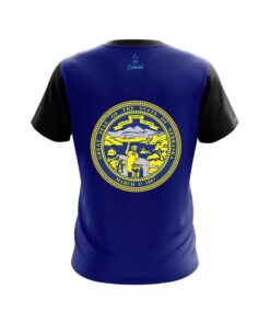 Alternative view of Plain Nebraska Flag CoolWick Bowling Jersey