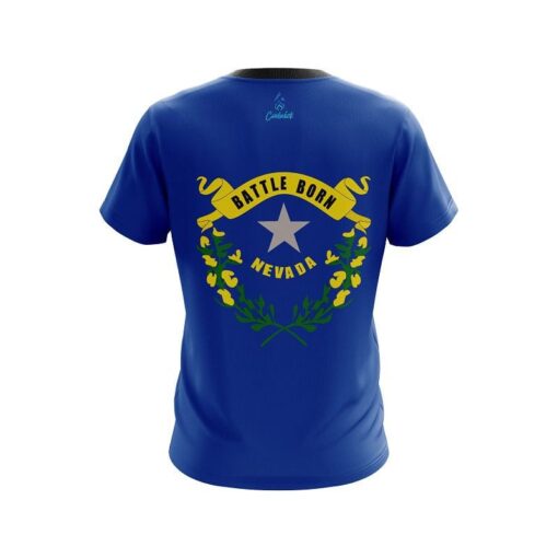 Plain Nevada Flag CoolWick Bowling Jersey - Image 2