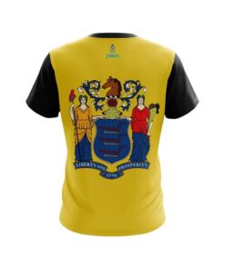 Alternative view of Plain New Jersey Flag CoolWick Bowling Jersey