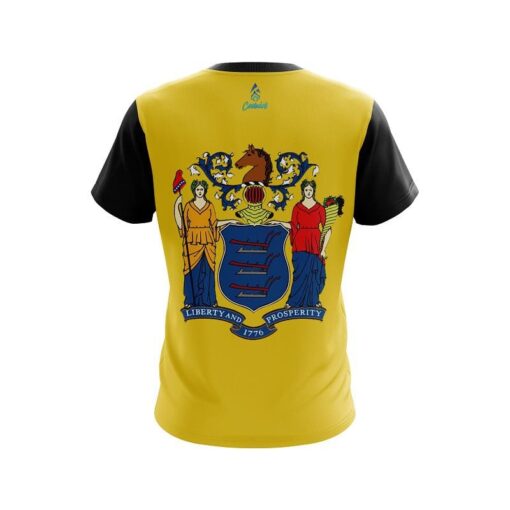 Plain New Jersey Flag CoolWick Bowling Jersey - Image 2