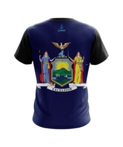 Alternative view of Plain New York Flag CoolWick Bowling Jersey