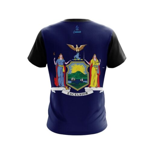 Plain New York Flag CoolWick Bowling Jersey - Image 2