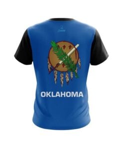 Alternative view of Plain Oklahoma Flag CoolWick Bowling Jersey