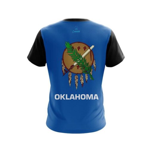 Plain Oklahoma Flag CoolWick Bowling Jersey - Image 2