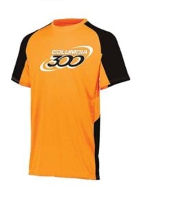 Columbia 300 Men's Tyrant Performance Crew Bowling Shirt Dri-Fit Power Orange