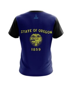 Alternative view of Plain Oregon Flag CoolWick Bowling Jersey
