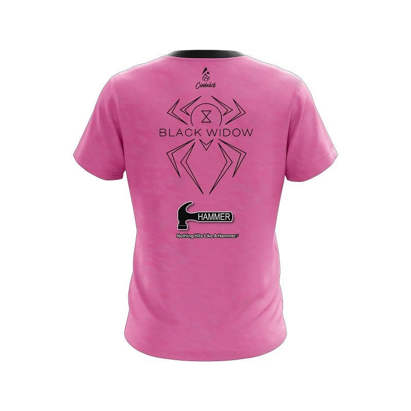 Hammer Black Widow Pink CoolWick Bowling Jersey Coolwick Apparel