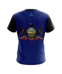 Alternative view of Plain Pennsylvania  Flag CoolWick Bowling Jersey