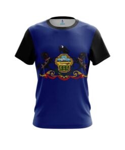 Plain Pennsylvania  Flag CoolWick Bowling Jersey