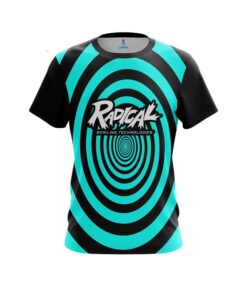 Radical Aqua Swirl CoolWick Bowling Jersey