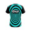Radical Aqua Swirl CoolWick Bowling Jersey - Image 2