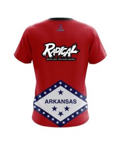 Alternative view of Radical Arkansas Flag CoolWick Bowling Jersey