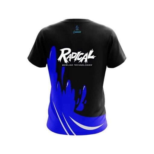 Radical Blue Splash CoolWick Bowling Jersey - Image 2