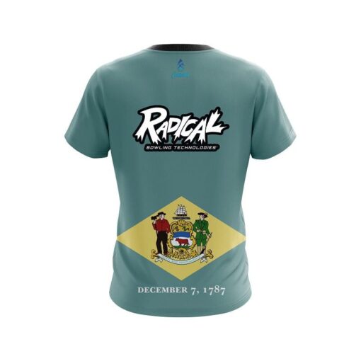 Radical Delaware Flag CoolWick Bowling Jersey - Image 2