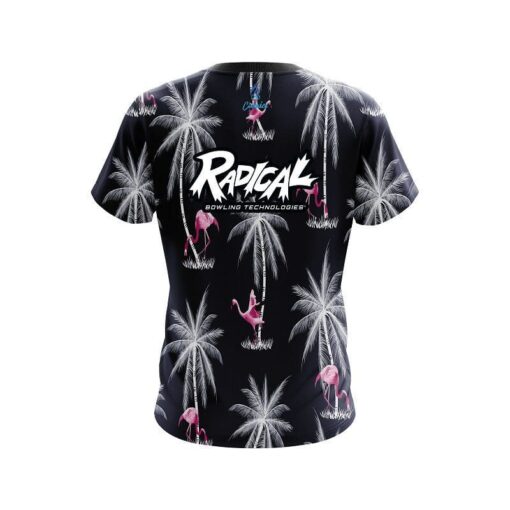 Radical Flamingo Palms CoolWick Bowling Jersey - Image 2