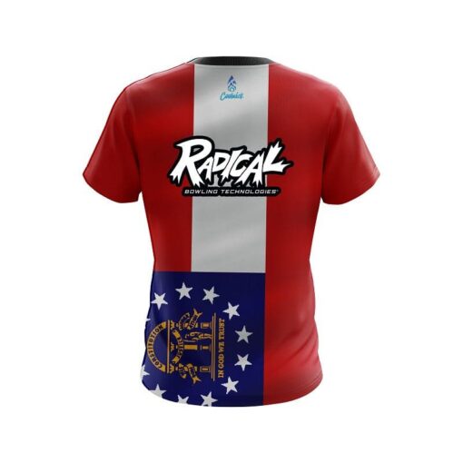 Radical Georgia Flag CoolWick Bowling Jersey - Image 2