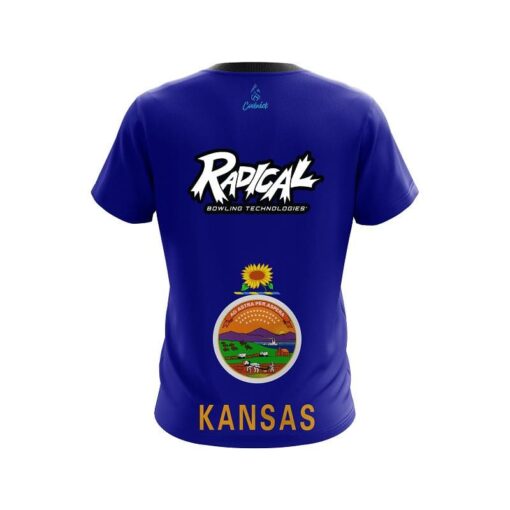 Radical Kansas Flag CoolWick Bowling Jersey - Image 2