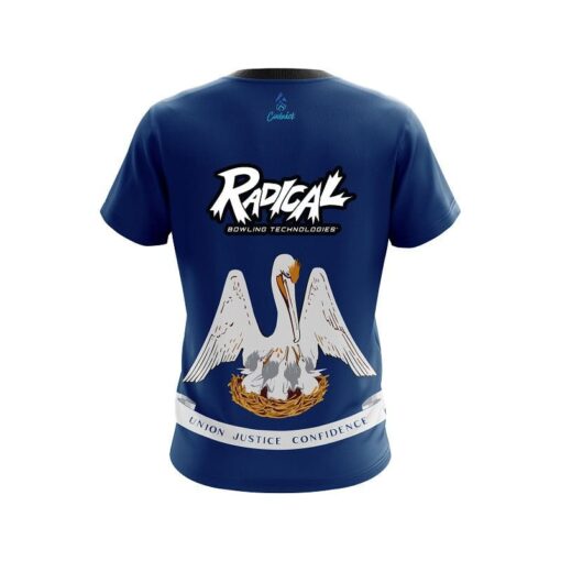 Radical Louisiana Flag CoolWick Bowling Jersey - Image 2