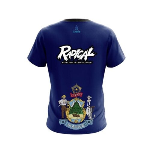 Radical Maine Flag CoolWick Bowling Jersey - Image 2