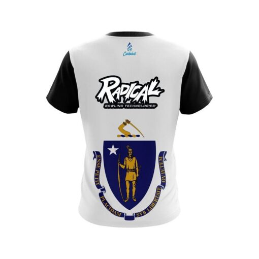 Radical Masssachucets Flag CoolWick Bowling Jersey - Image 2