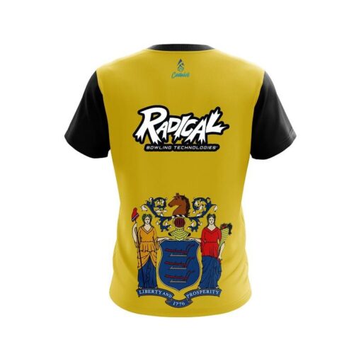 Radical New Jersey Flag CoolWick Bowling Jersey - Image 2