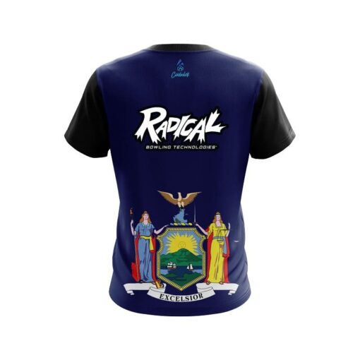 Radical New York Flag CoolWick Bowling Jersey - Image 2