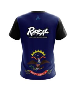 Alternative view of Radical North Dakota Flag CoolWick Bowling Jersey