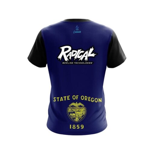 Radical Oregon Flag CoolWick Bowling Jersey - Image 2