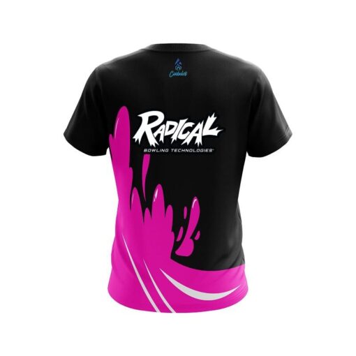 Radical Pink Splash CoolWick Bowling Jersey - Image 2