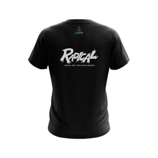 Radical Plain Black CoolWick Bowling Jersey - Image 2