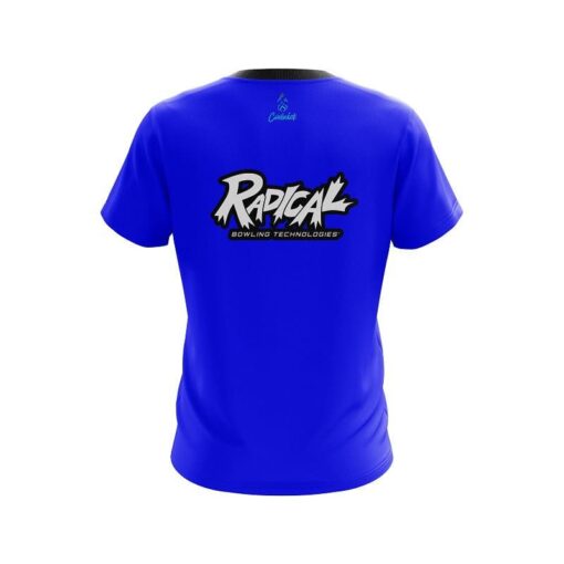 Radical Plain Blue CoolWick Bowling Jersey - Image 2