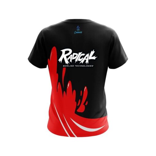 Radical Red  Splash CoolWick Bowling Jersey - Image 2
