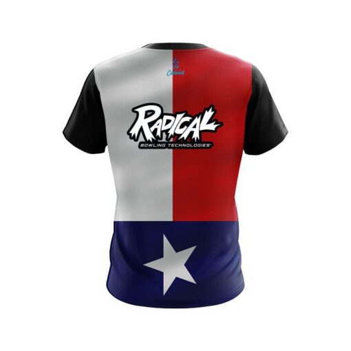 Radical Texas  Flag CoolWick Bowling Jersey - Image 2