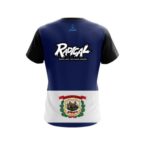 Radical West Virginia Flag CoolWick Bowling Jersey - Image 2