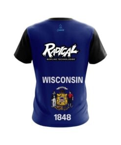 Alternative view of Radical Wisconsin  Flag CoolWick Bowling Jersey