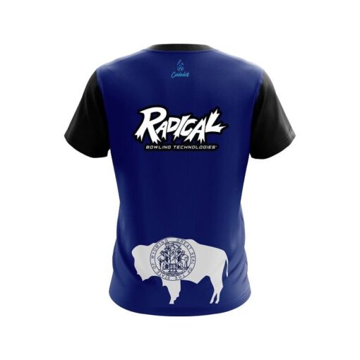 Radical Wyoming Flag CoolWick Bowling Jersey - Image 2