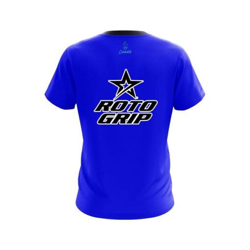 Roto Grip Plain Blue CoolWick Bowling Jersey - Image 2