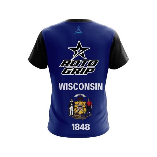Roto Grip Wisconsin flag CoolWick Bowling Jersey - Image 2