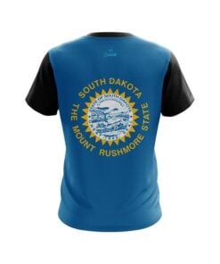 Alternative view of Plain South Dakota Flag CoolWick Bowling Jersey