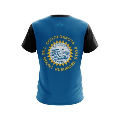 Plain South Dakota Flag CoolWick Bowling Jersey - Image 2