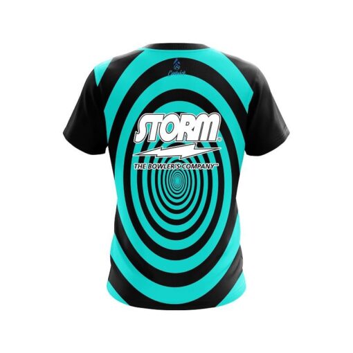 Storm Aqua Swirl CoolWick Bowling Jersey - Image 2