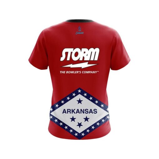 Storm Arkansas Flag CoolWick Bowling Jersey - Image 2