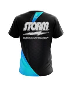 Alternative view of Storm Carbon Aqua Swirl CoolWick Bowling Jersey