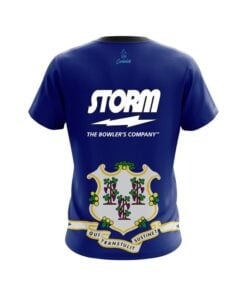 Alternative view of Storm Connecticut Flag CoolWick Bowling Jersey